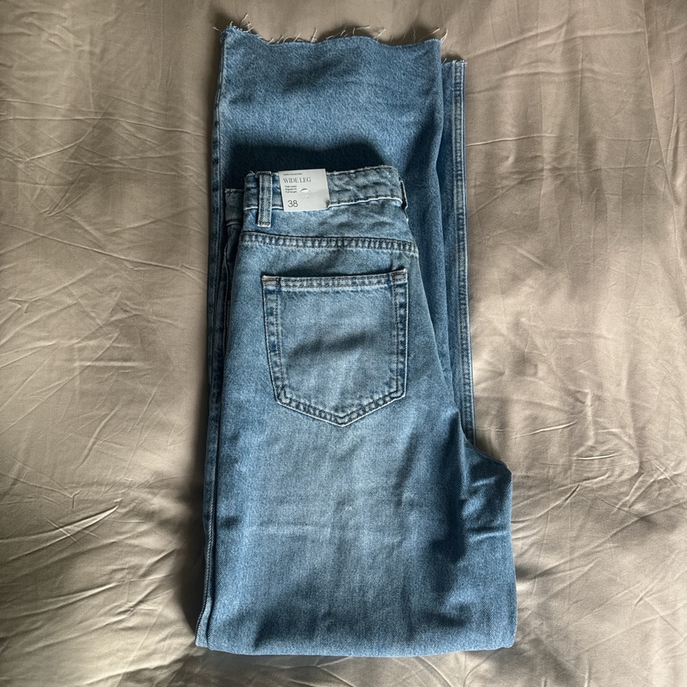 Mango Blue Flare & Wide Leg Jeans